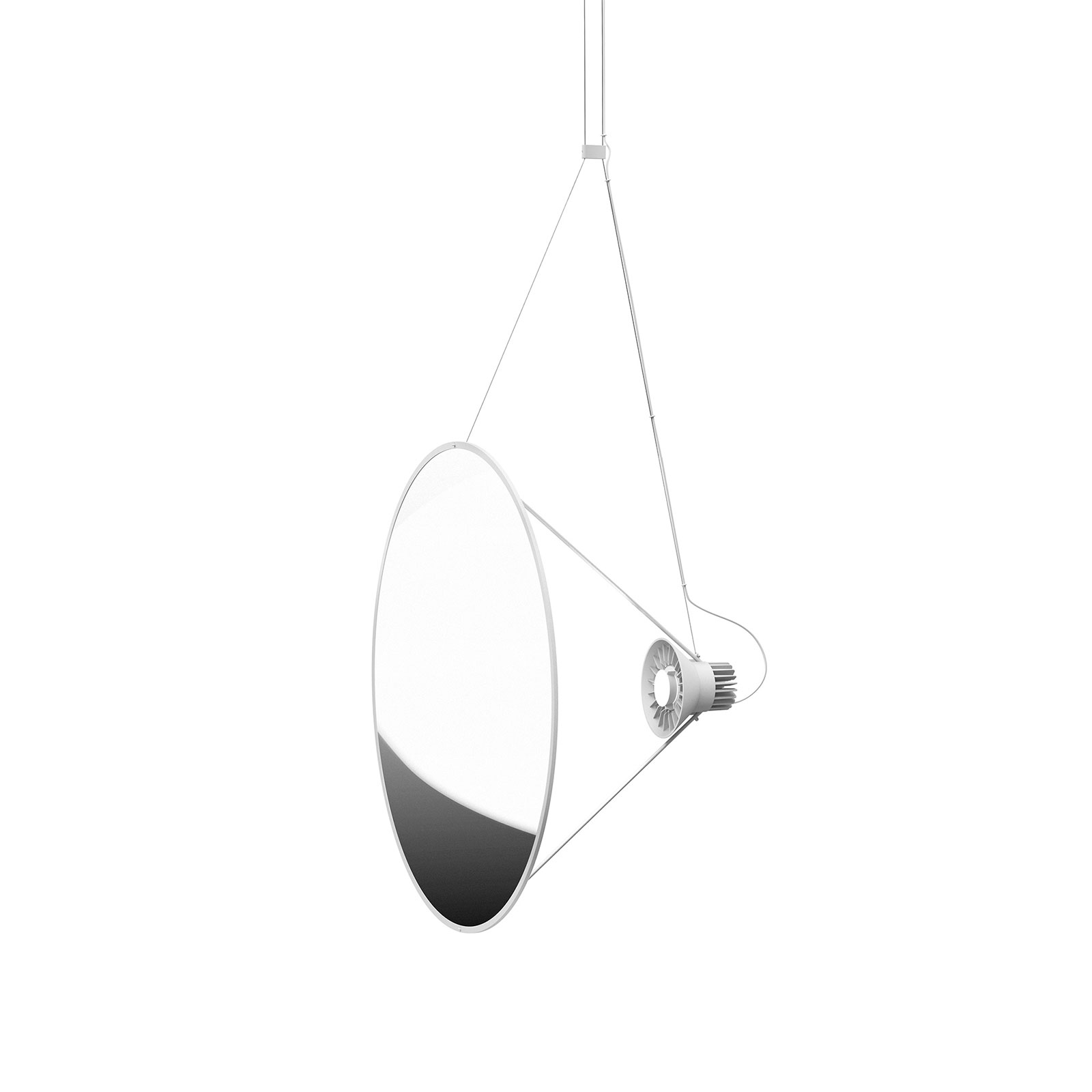 Luceplan Amisol lampa wisząca LED Ø 75cm srebrna