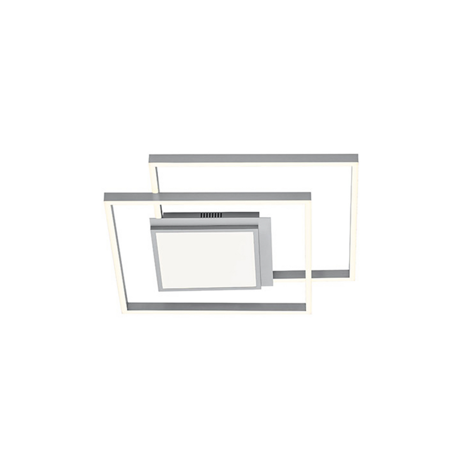 LED-taklampe Karo, aluminiumsfarget, lengde 62 cm, metall, CCT