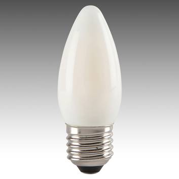 LED-kronljuslampa E27 4,5 W 827 satinerad