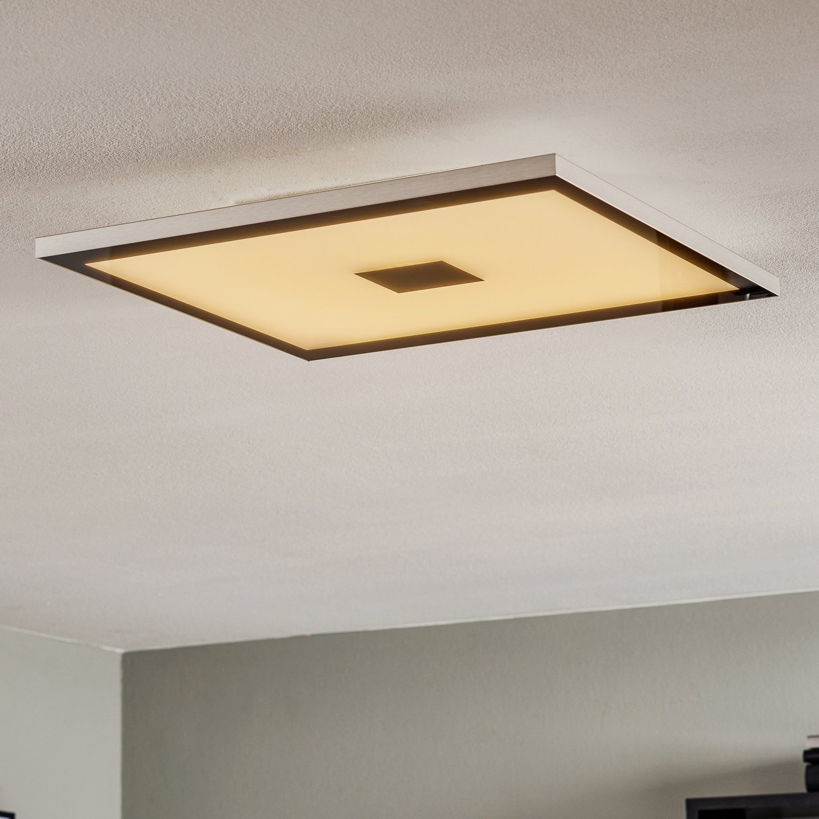 Candeeiro de teto LED quadrado Zen - Controlo de cor