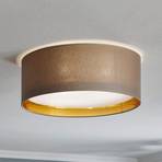 Bilbao ceiling light, grey/gold, Ø 45 cm