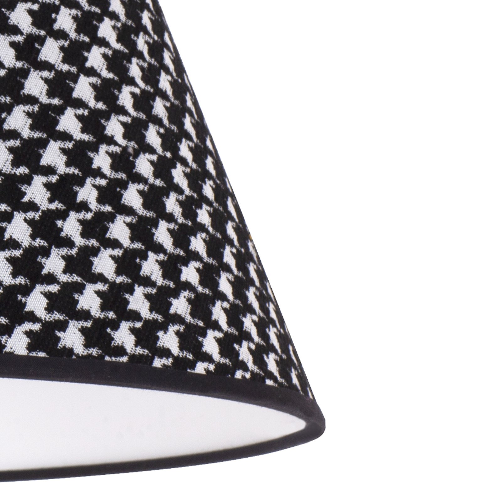 Sofia lampshade 26cm, houndstooth pattern black