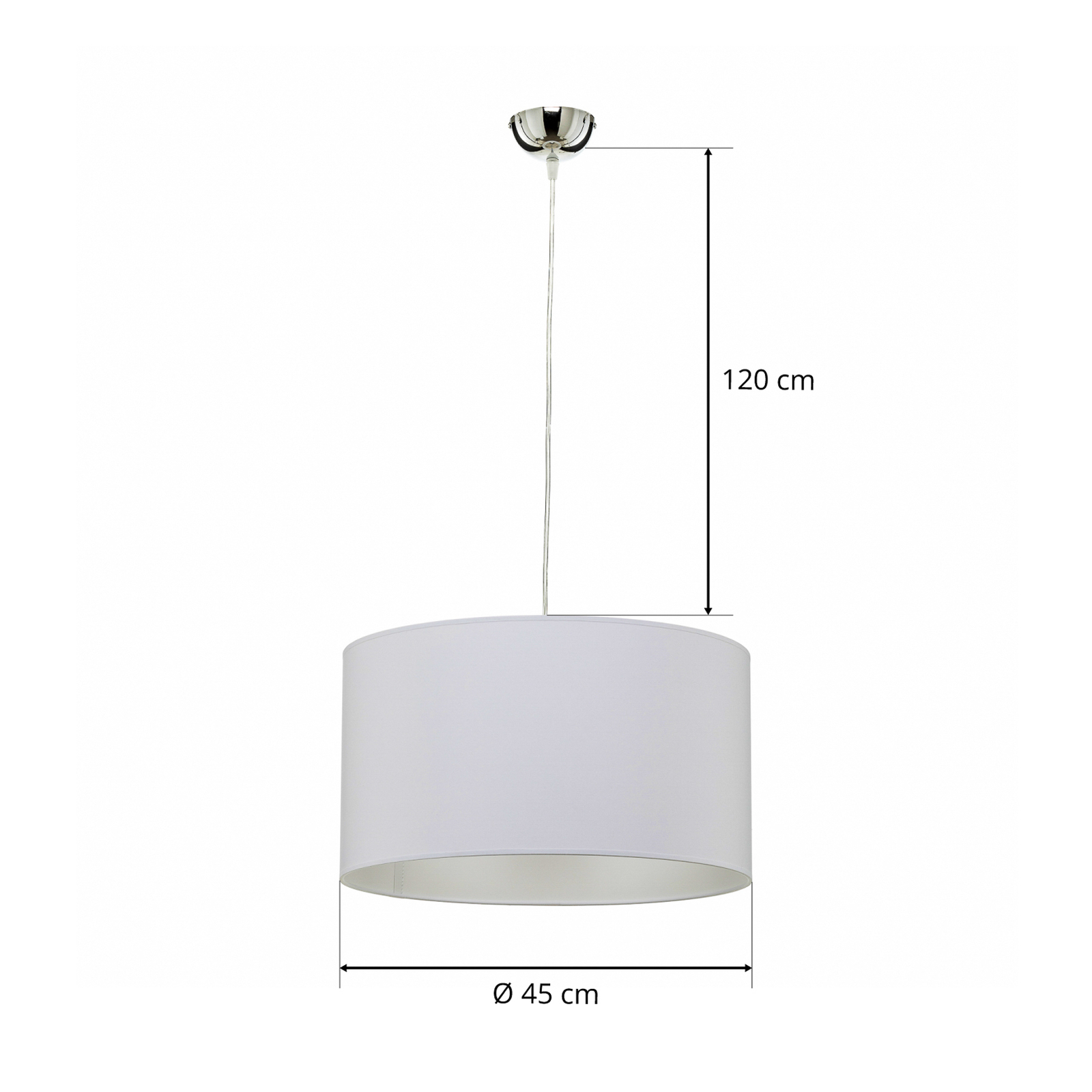 Roller hanging light, white