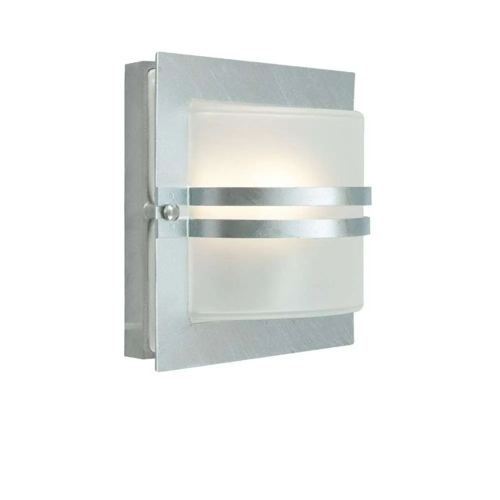 Bern Outdoor Wall Lamp Frosted/Galvanised - Norlys