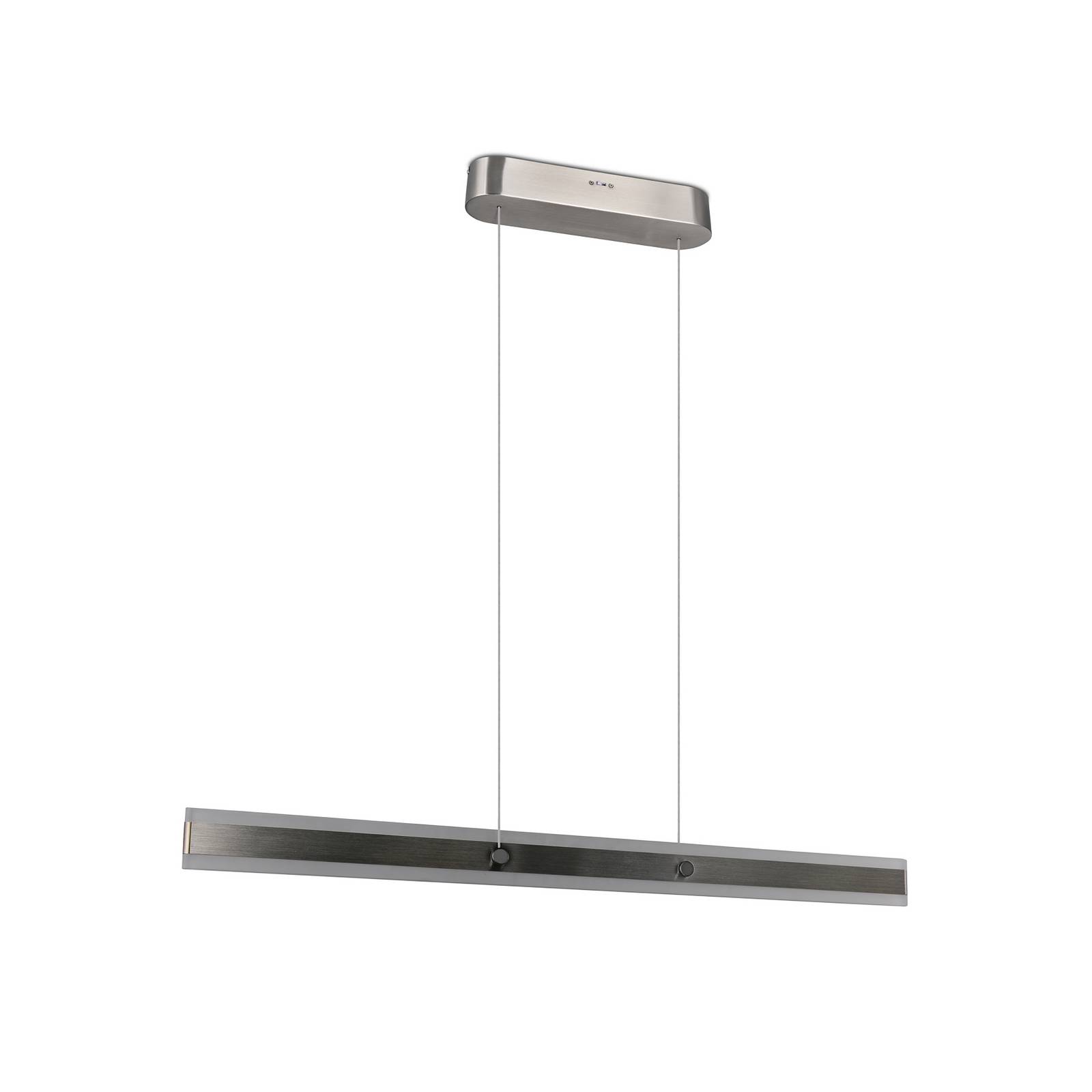 LED-Hängelampe Arcola, nickelfarben, Länge 115 cm CCT 2-flg.