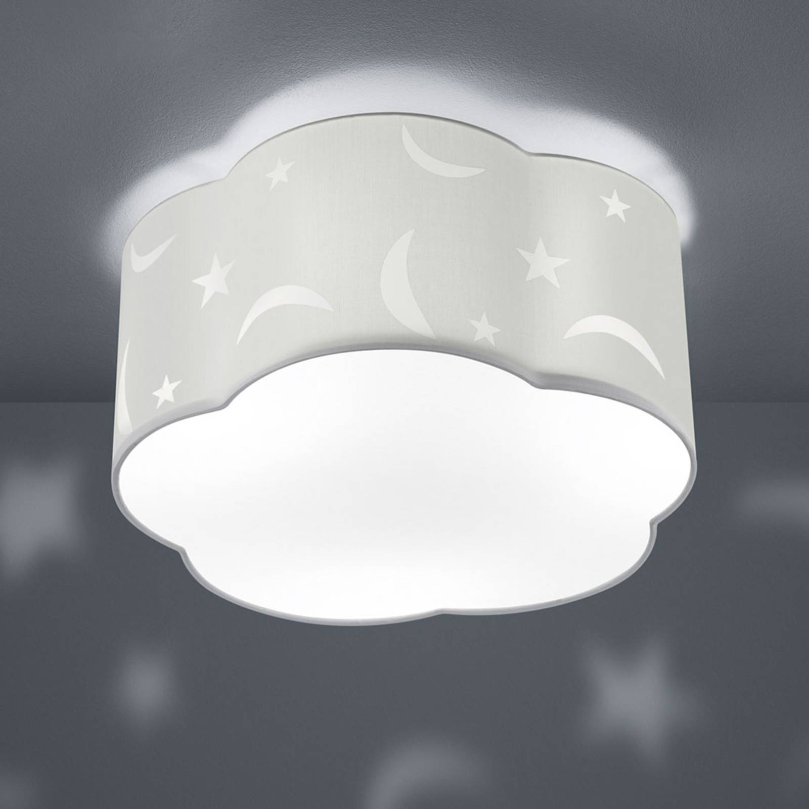 Plafonnier Moony pour la chambre d’enfant blanc