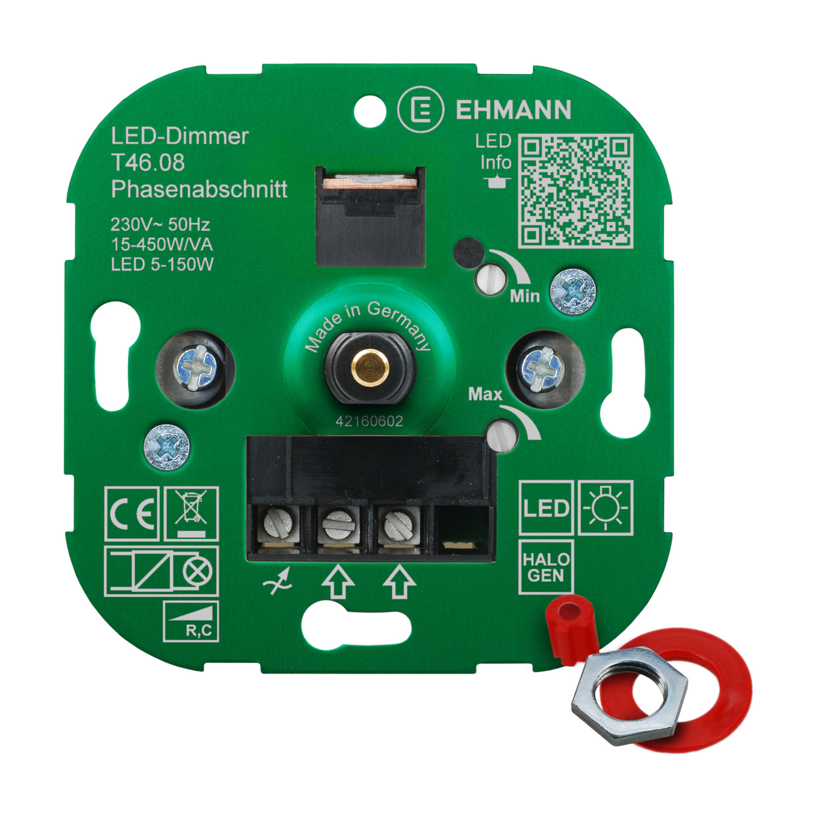 EHMANN T46 LED-Dimmer Phasenabschnitt, 15 - 450 W