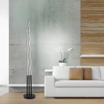 Lampadaire LED vertical pour salon jusqu'à 3 mètres de haut (265-300cm),  3000K, 40W blanc ou noir