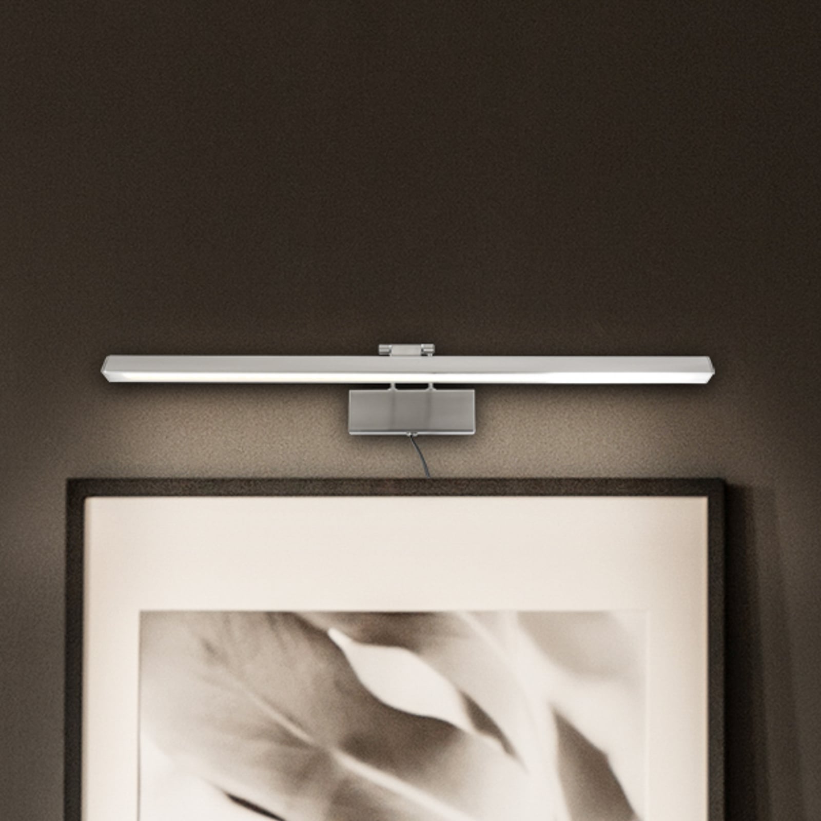 Φωτιστικό τοίχου LED Litho, χάλυβας, μέταλλο, CCT, πλάτος 60 cm