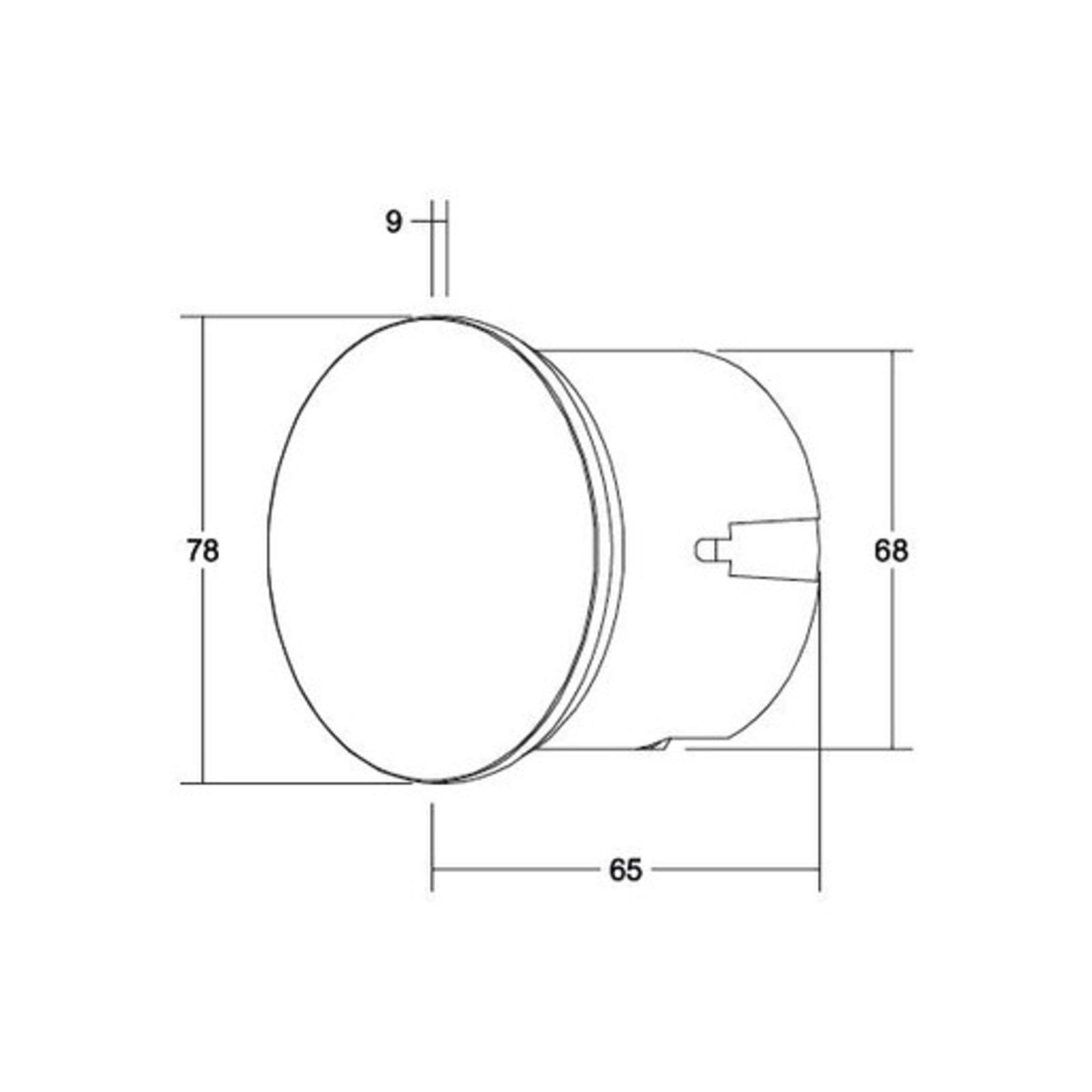 BRUMBERG Wall Kit68 Einbaulampe flach rund schwarz