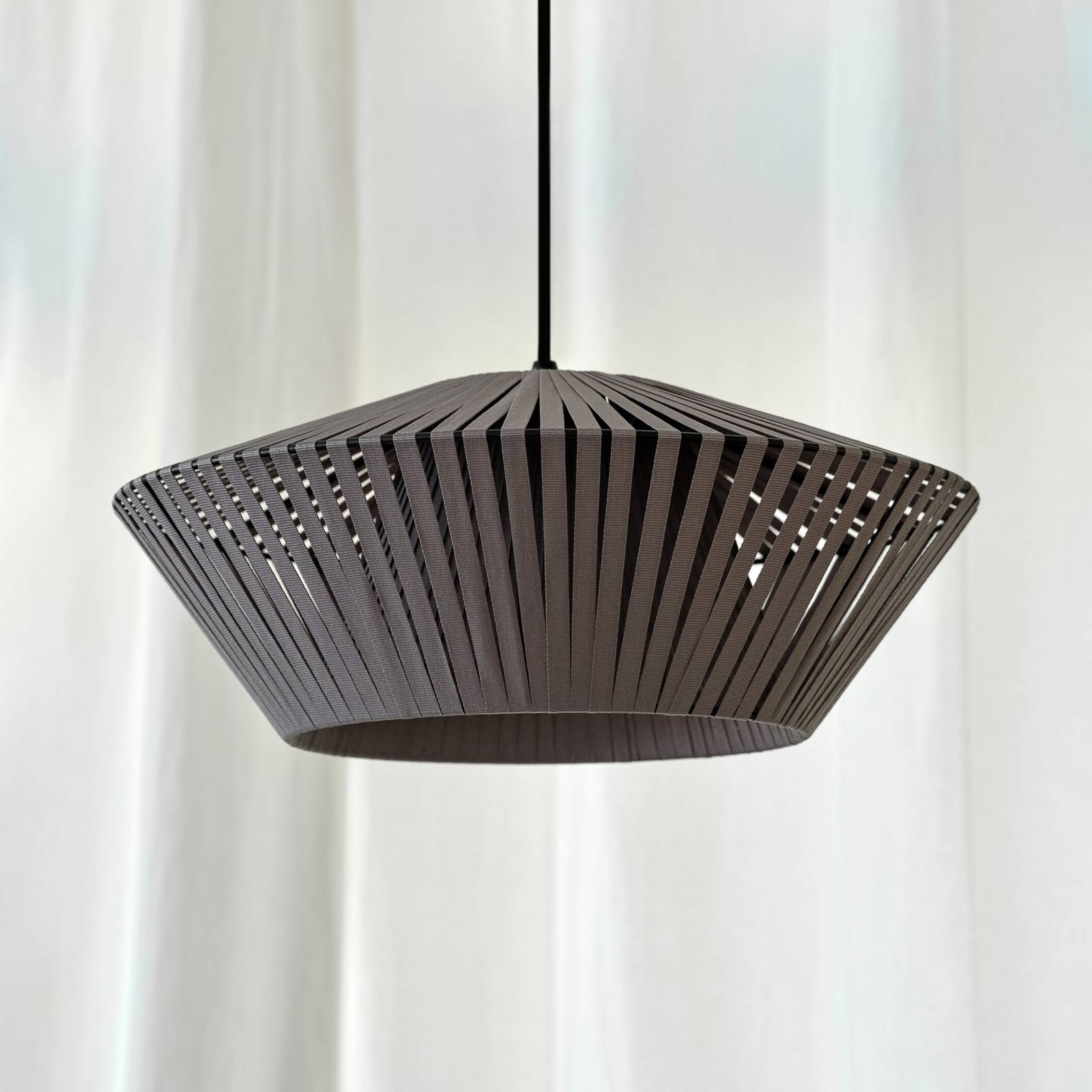 Żyrandol OSRAM Decor Taśma Ø 40,5 cm, szara, tekstylna, E27