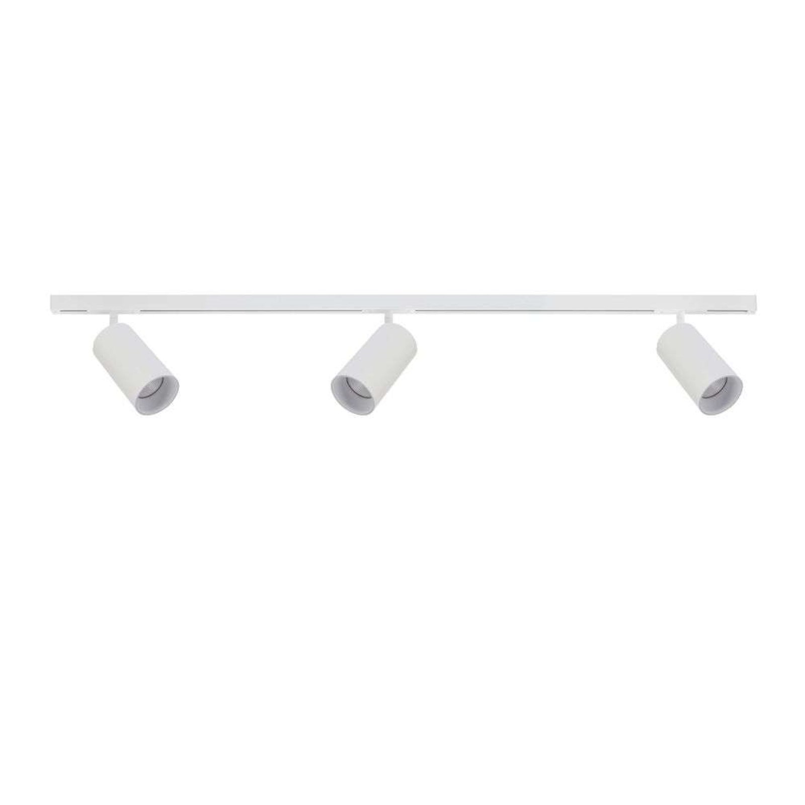 Système de lampes sur rail Designline, 3 spots tubulaires, blanc 1 m - Antidark