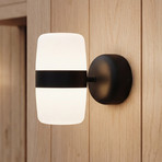 Northern LED wandlamp Hall, matzwart, Ø 23 cm, 2-lamps