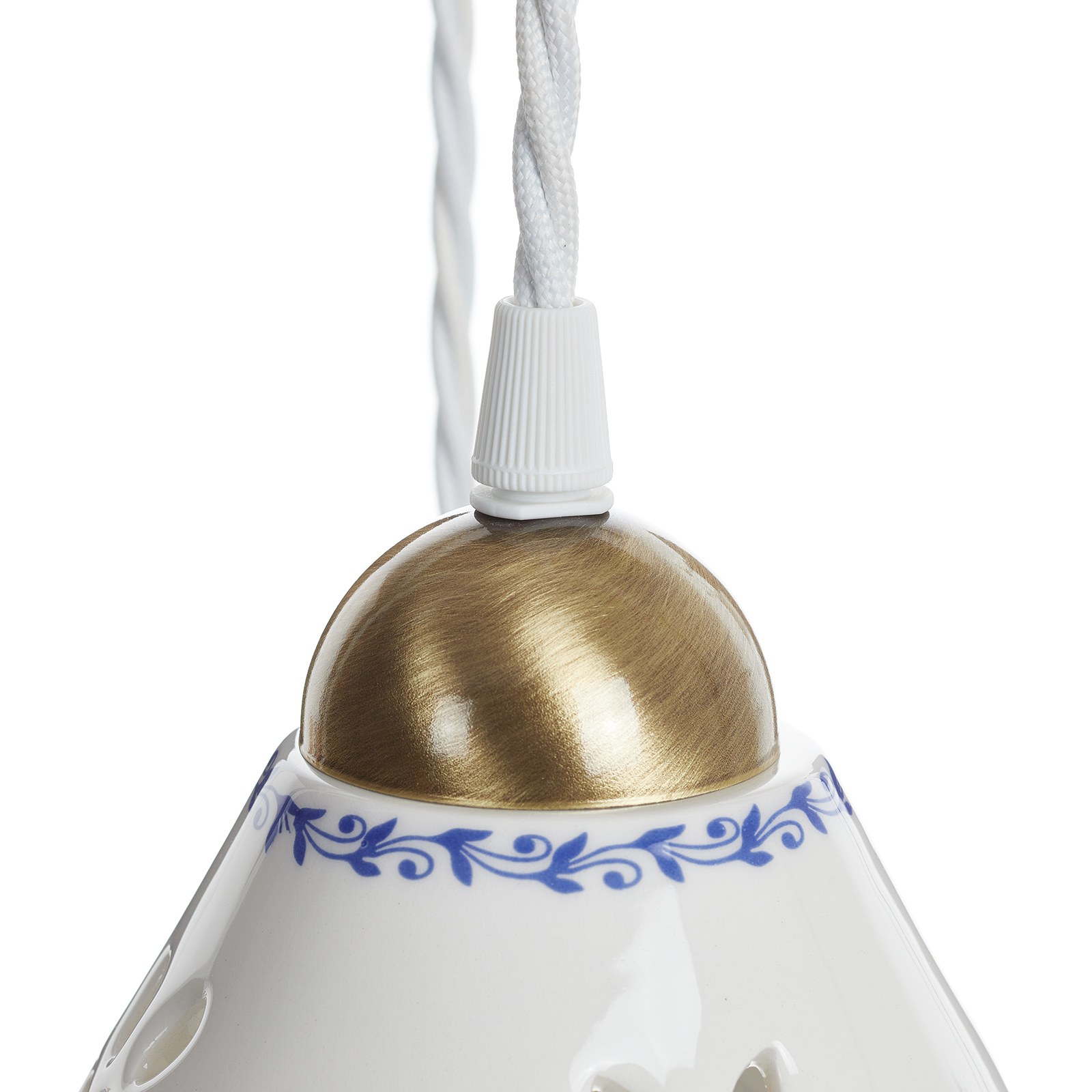 Lampa wisząca NONNA z białej ceramiki 3 punktowa
