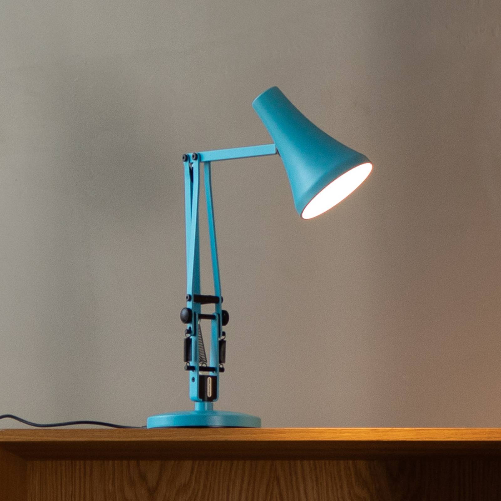 Anglepoise Lampa stołowa LED 90 MINI MINI VIVID, turkusowo-niebieska USB