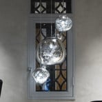 Tom Dixon LED hanging light Melt Mini, Ø 28 cm, chrome-coloured