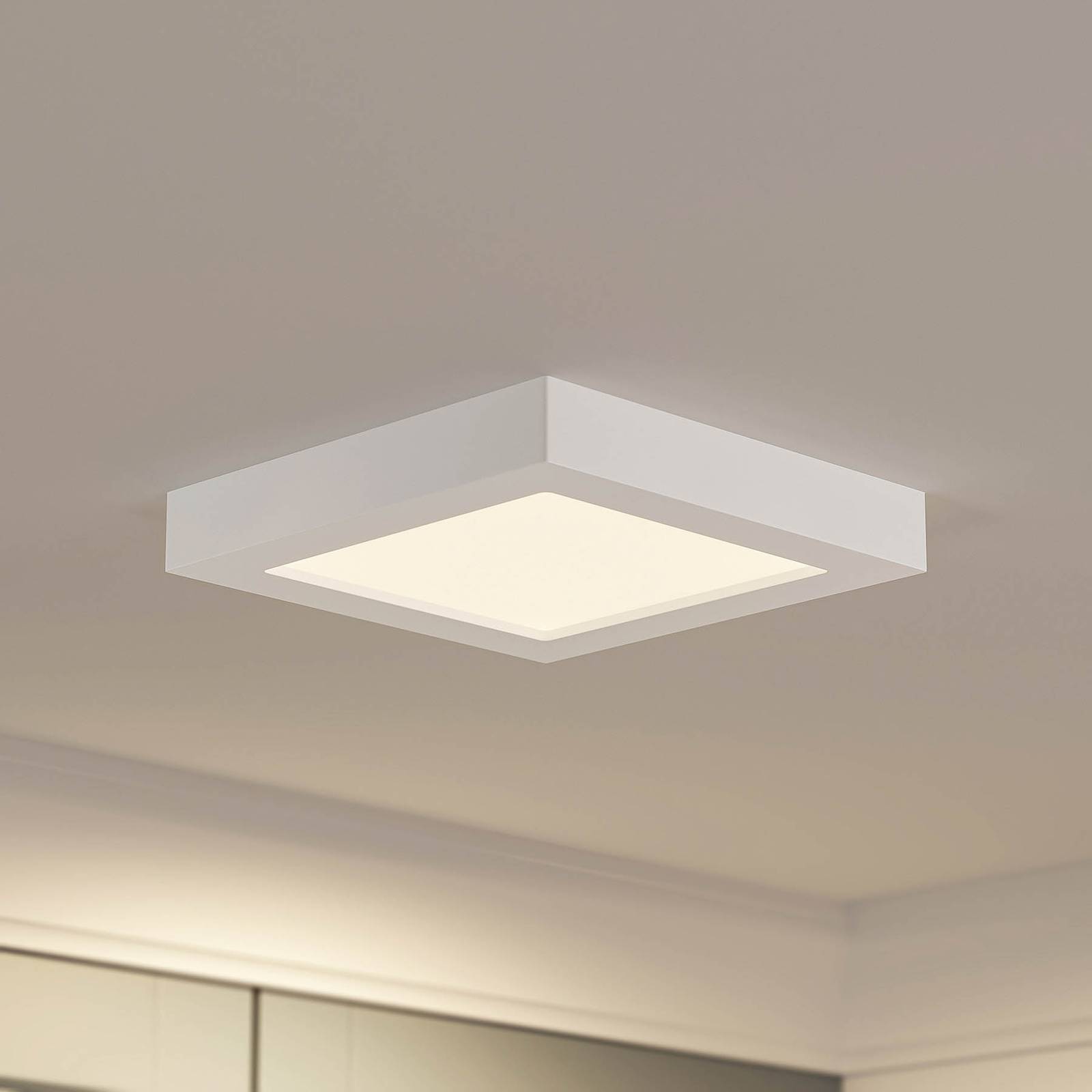 Prios LED-taklampe Alette hvit 22,7 cm 18W dimbar
