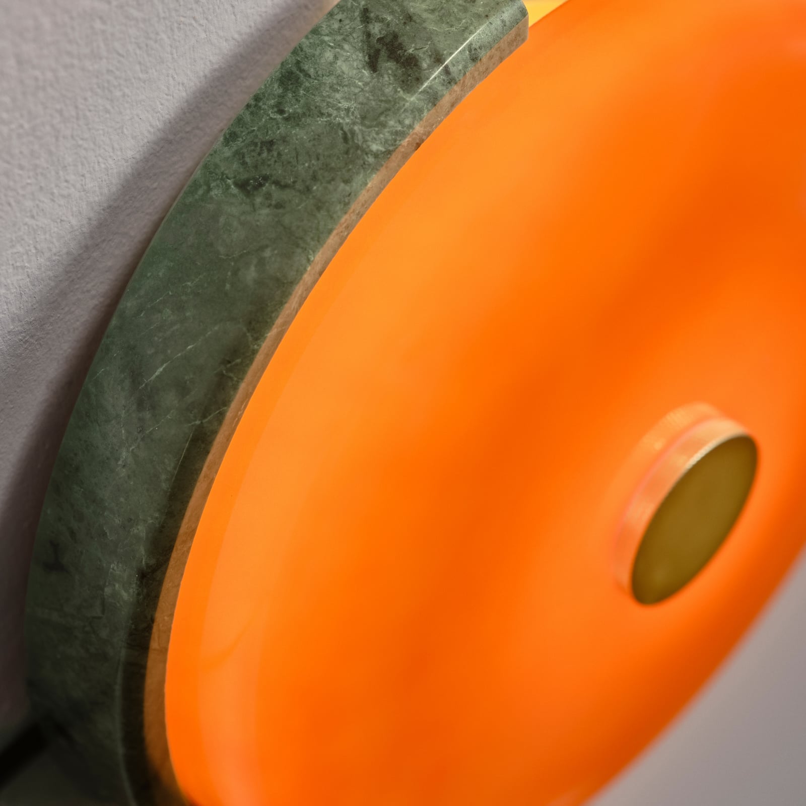 Trip LED wall light, green/amber, marble, glass, 2,700 K Trip LED wall light, green/amber, marble, glass, 2,700 K