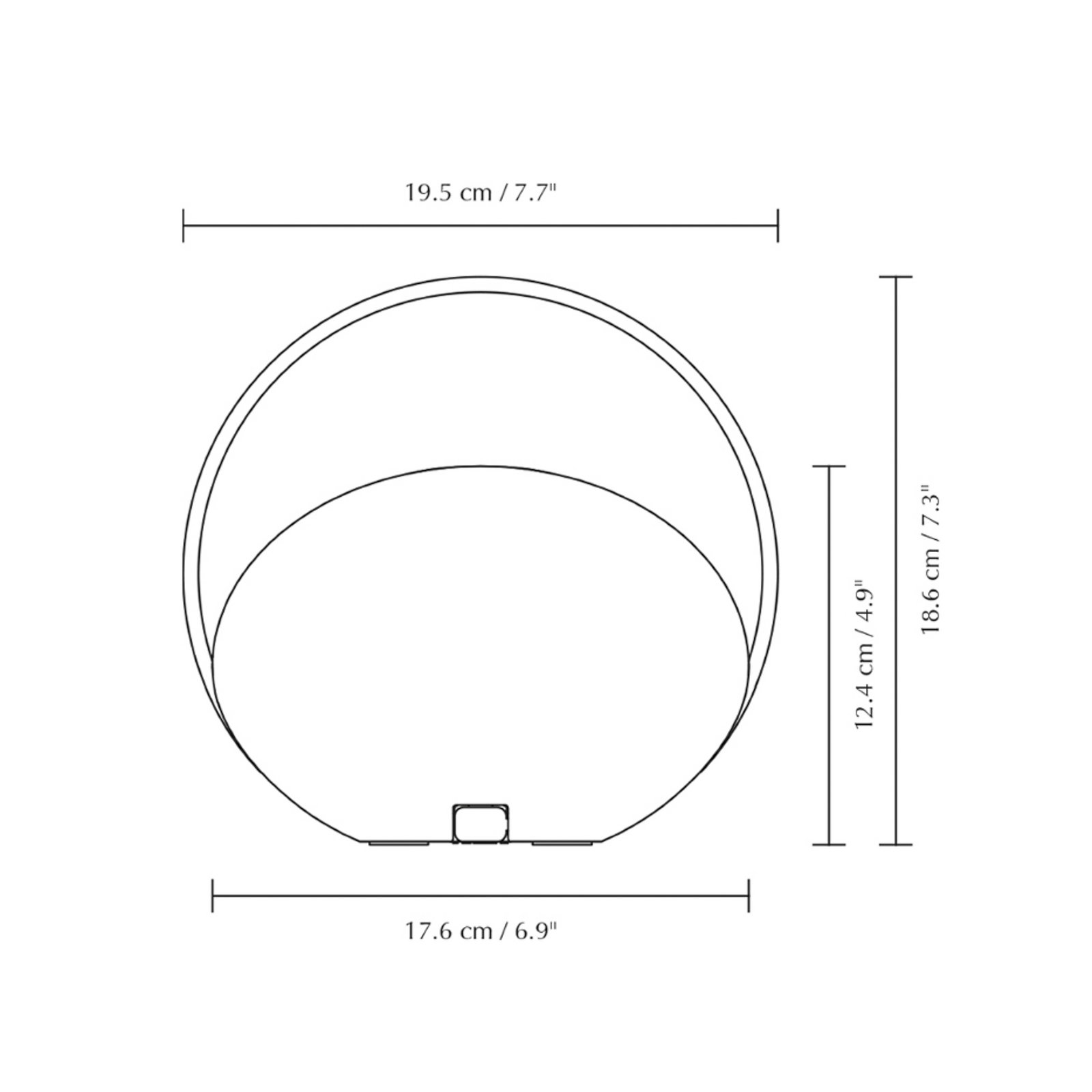UMAGE LED akumuliatorinė stalo lempa „Orbit“, balta/vario spalvos, IP44, CCT