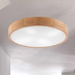 Lámpara de techo Kerio de Envostar, Ø 57,5 cm, roble natural