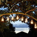 Eureka Vintage LED solar fairy lights, 10-bulb