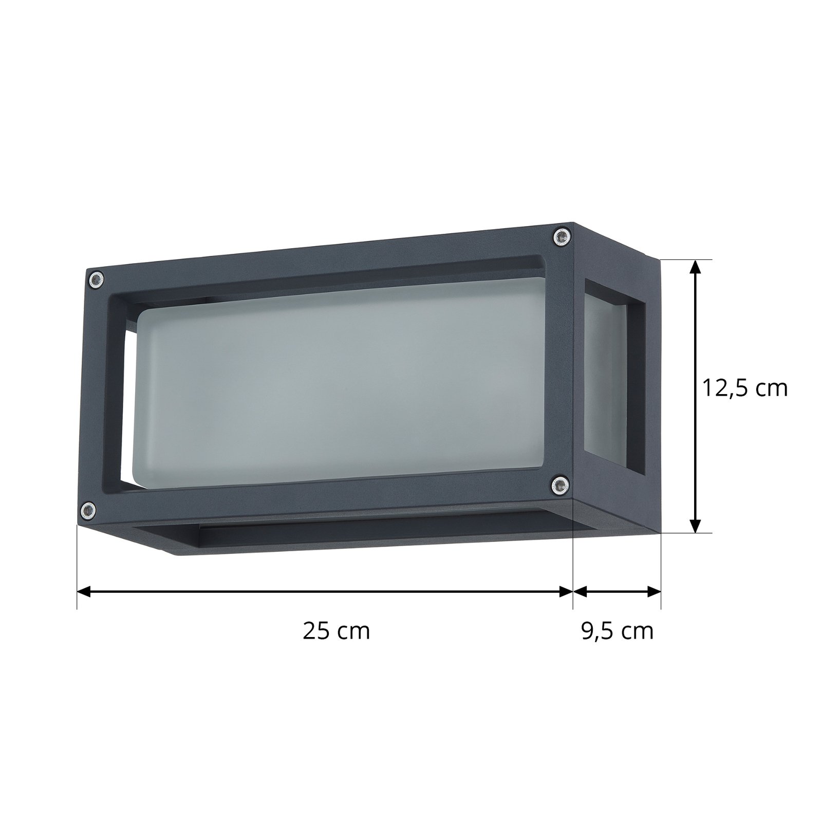 Aurelien Long Aplique Exterior IP54 Dark Grey - Lucande