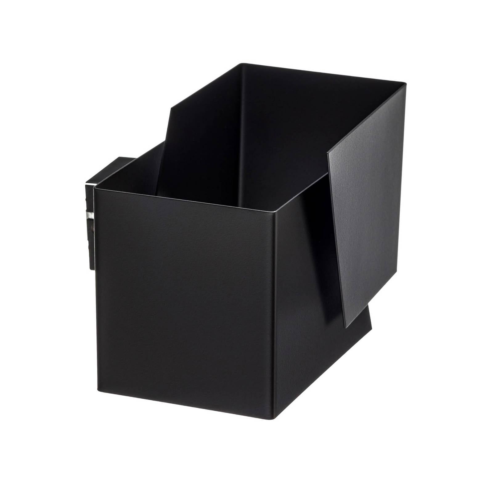 Wandleuchte Frost in kantiger Form, schwarz