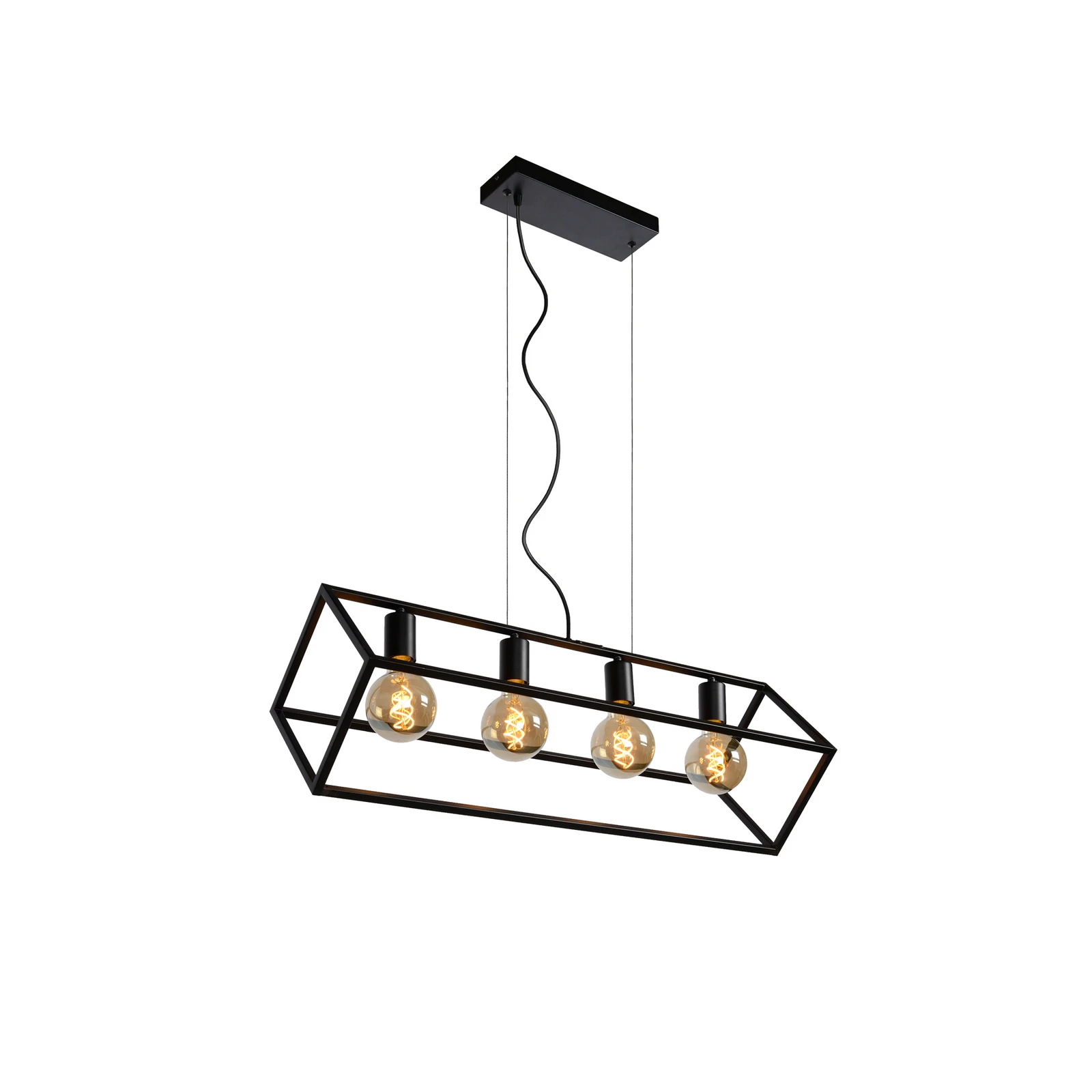 Lampada a sospensione Fabian di metallo, 4 luci