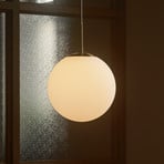 Lampada a sospensione Grant in ottone con globo in vetro Ø 25cm