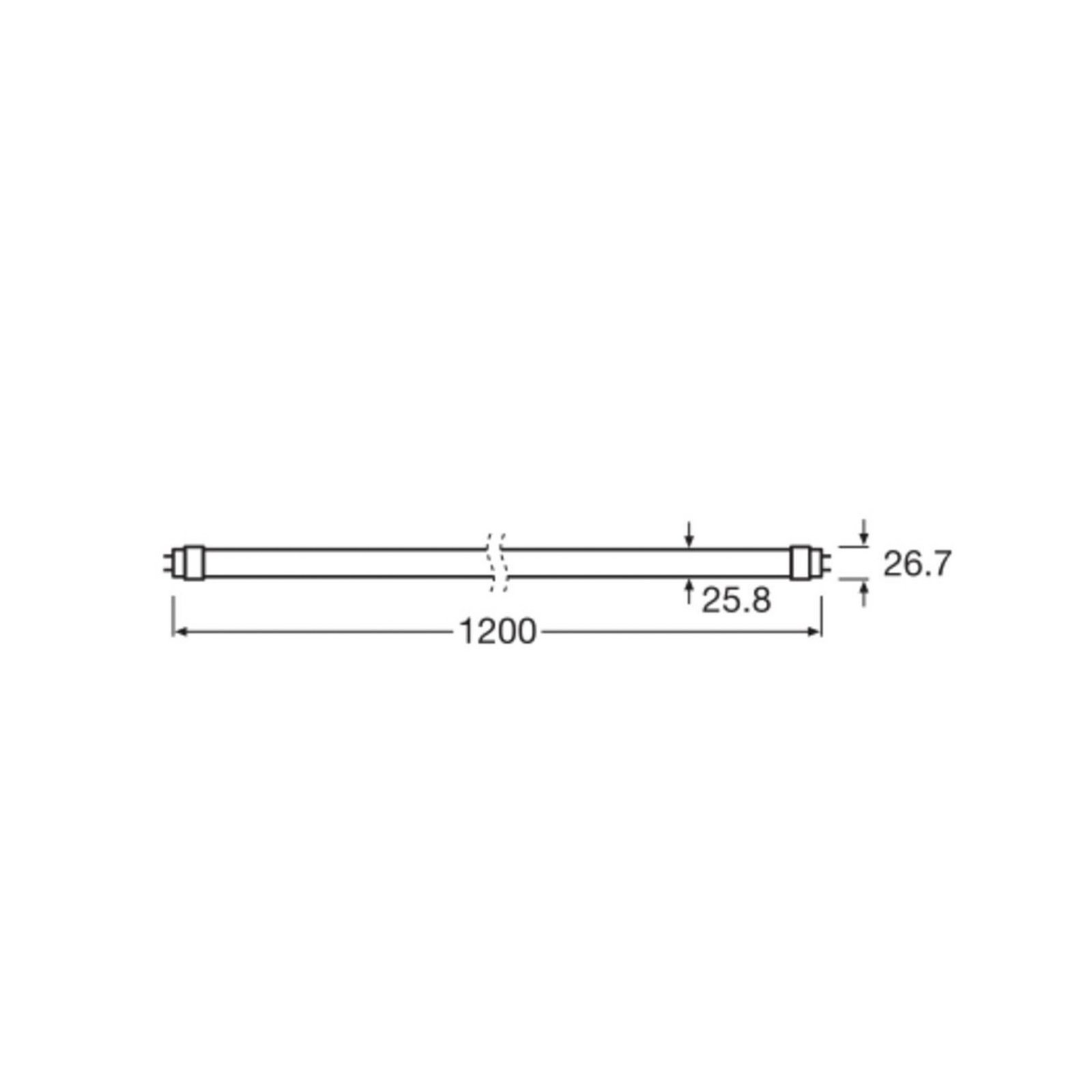 Lâmpada LED OSRAM T8 10W tubo EEK A 840 120cm