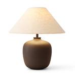 Audo Torso LED-bordlampe, brun/hvit, 37 cm