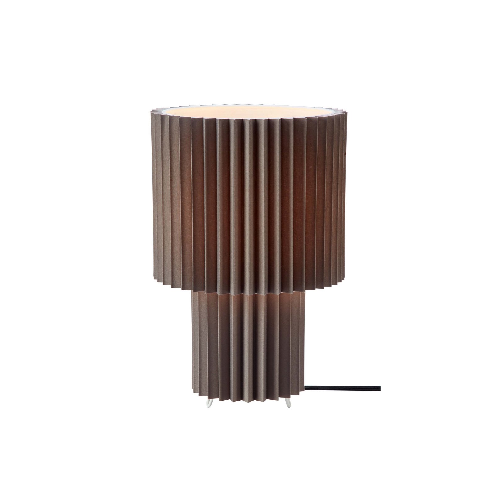 Markslöjd Catis table lamp, grey, 32 cm high, textile, E27