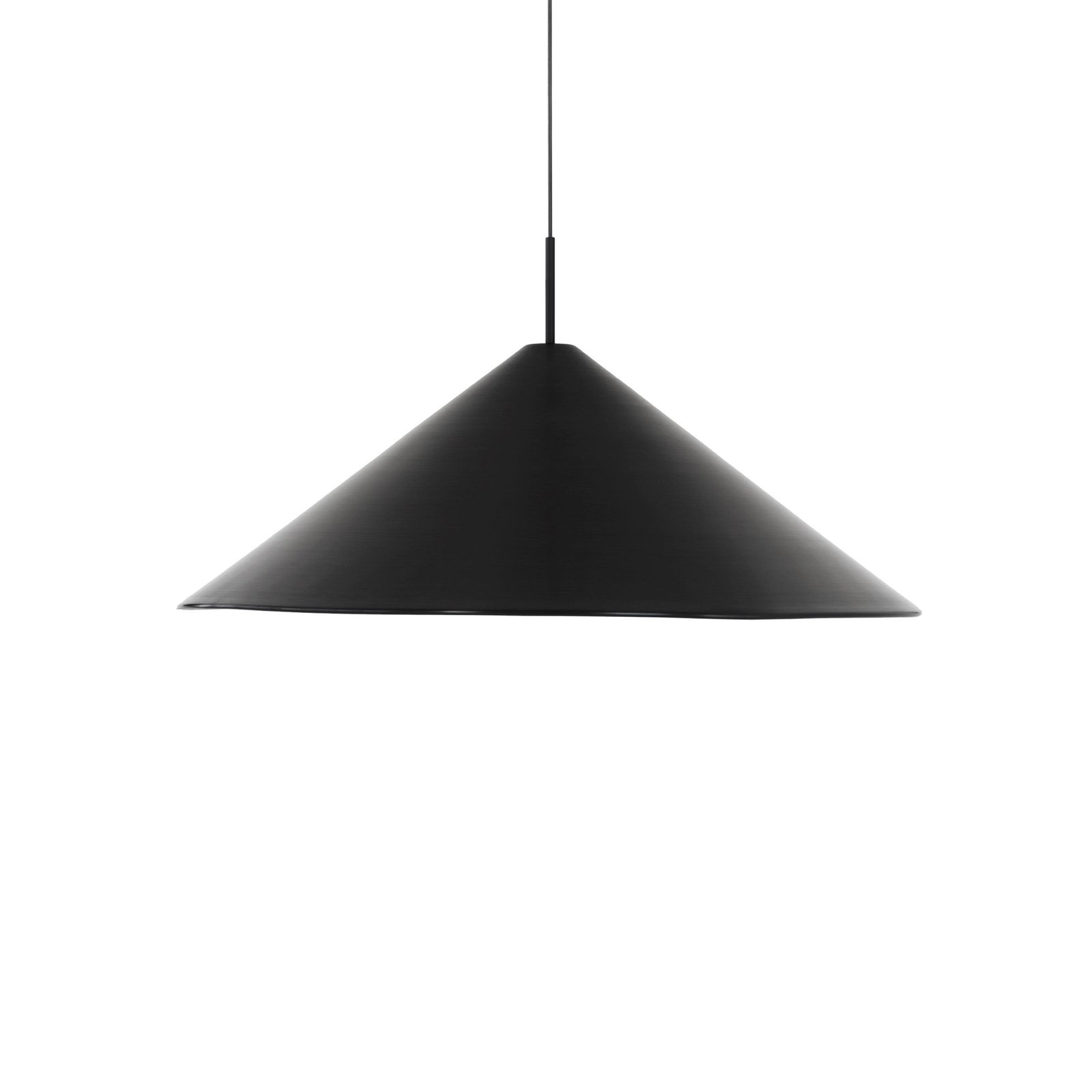 New Works LED rippvalgusti Brolly, Ø 70 cm, must, alumiiniumist