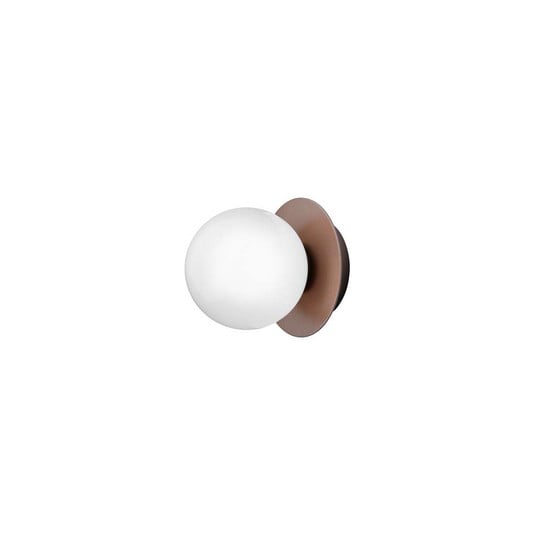 Lámpara de pared/techo Liila 1, bronce/ópalo, Ø 14 cm, IP44 - Nuura