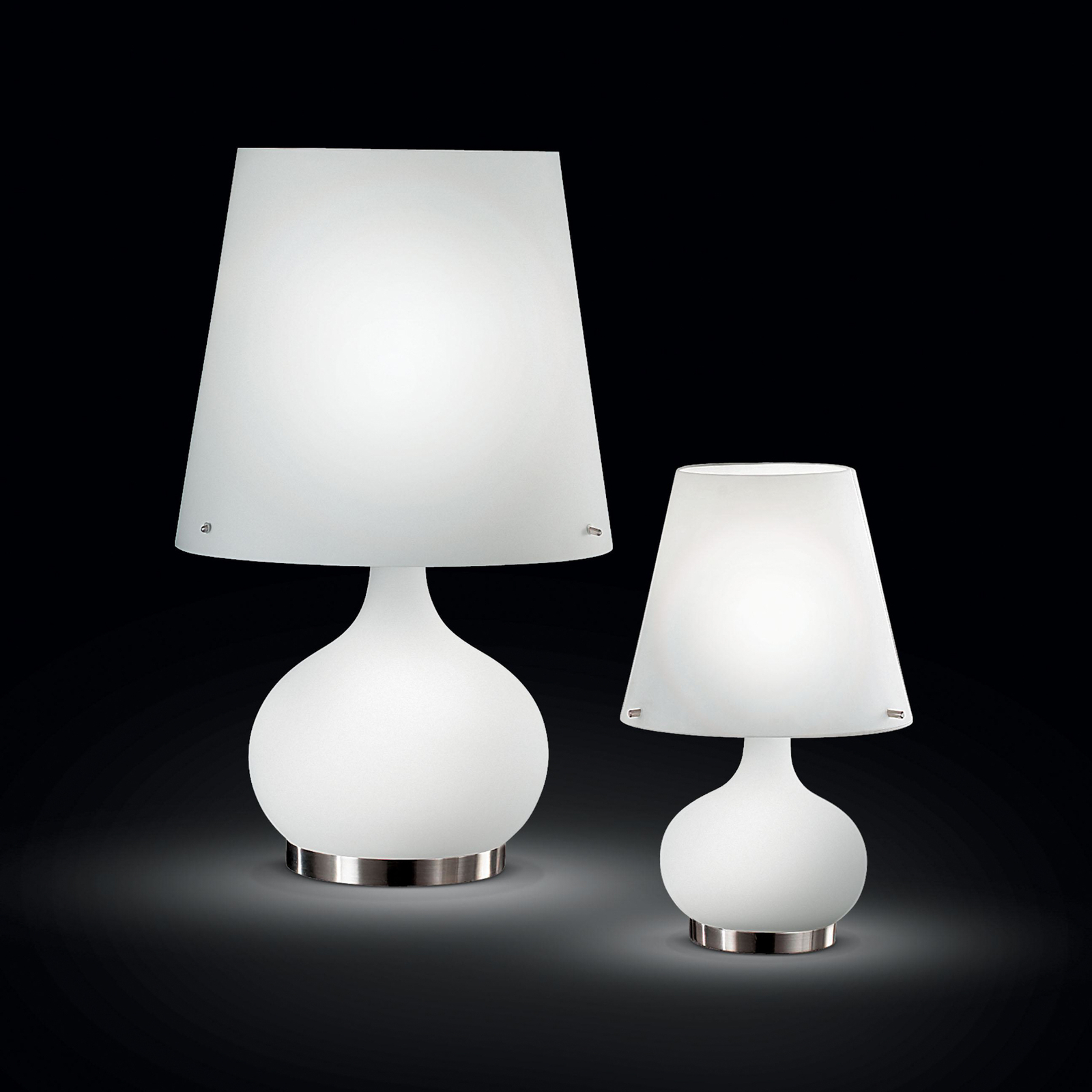 Lampă de masă Ade, înălțime 33 cm, alb, sticlă