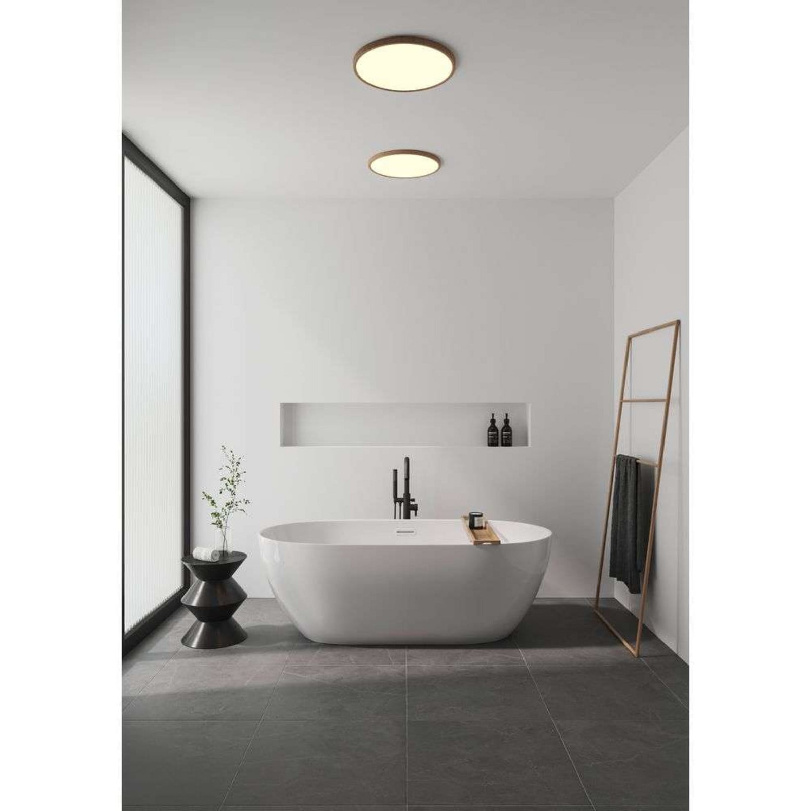 Oja 42 Plafond IP54 2700K Dim Wood Nordlux - Vardagsrum - Plast