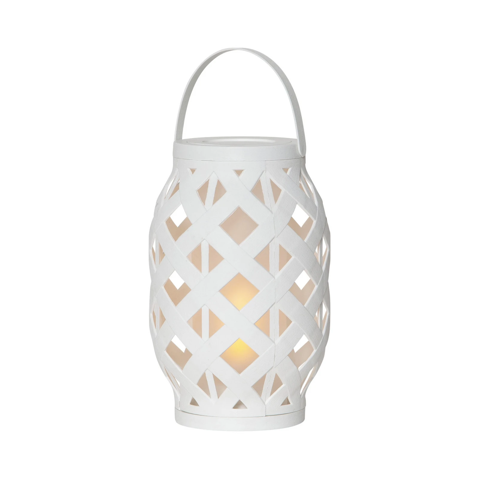 LED-Laterne Flame Lantern, weiß, Höhe 23 cm