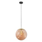 Bollique pendant light, brass, Ø 40 cm, glass, 1-bulb, ball