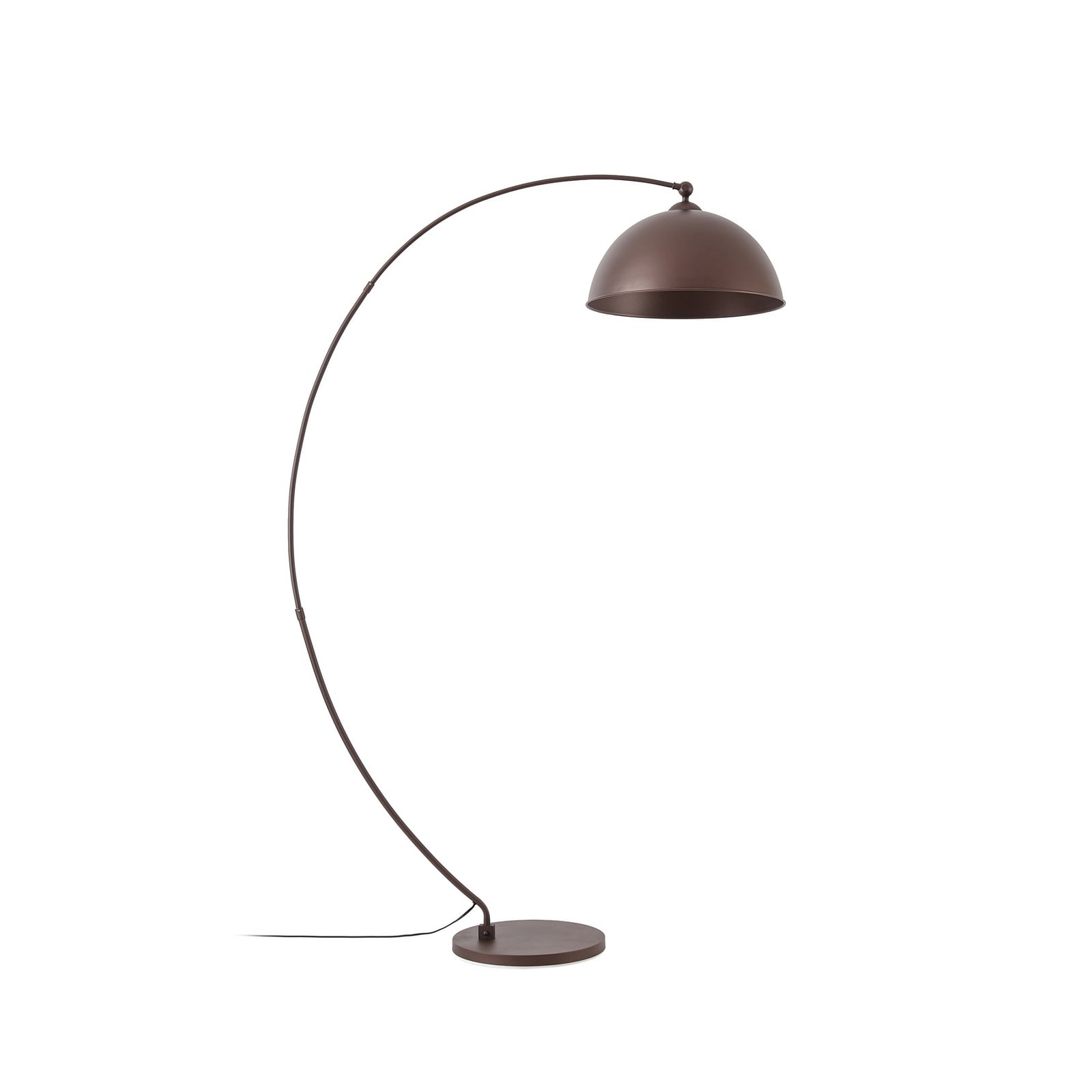 Lindby Bogenstehleuchte Jonera, braun, 185 cm, Metall, E27