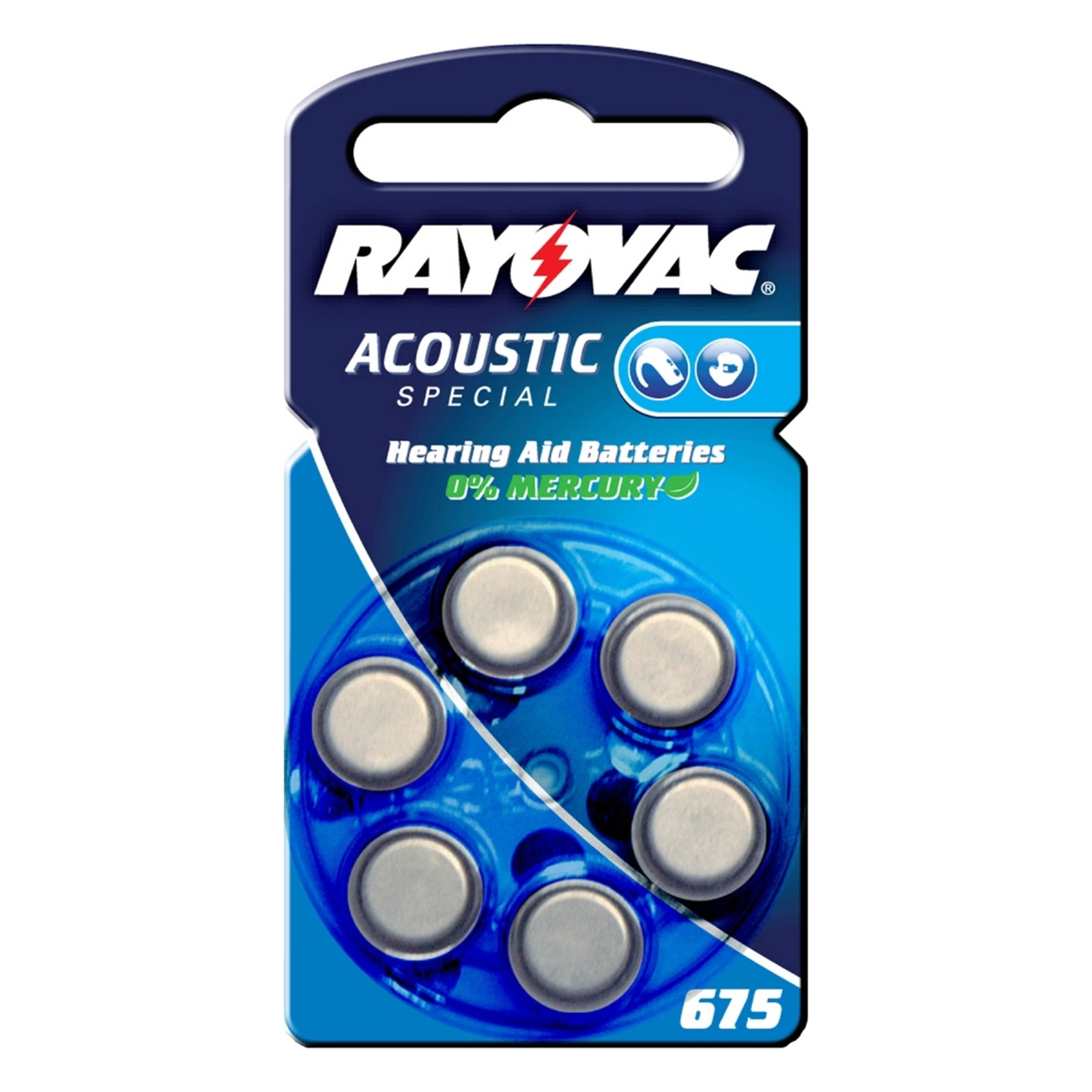 Rayovac 675 Acoustic 1,4V, 640 mAh knoopcel