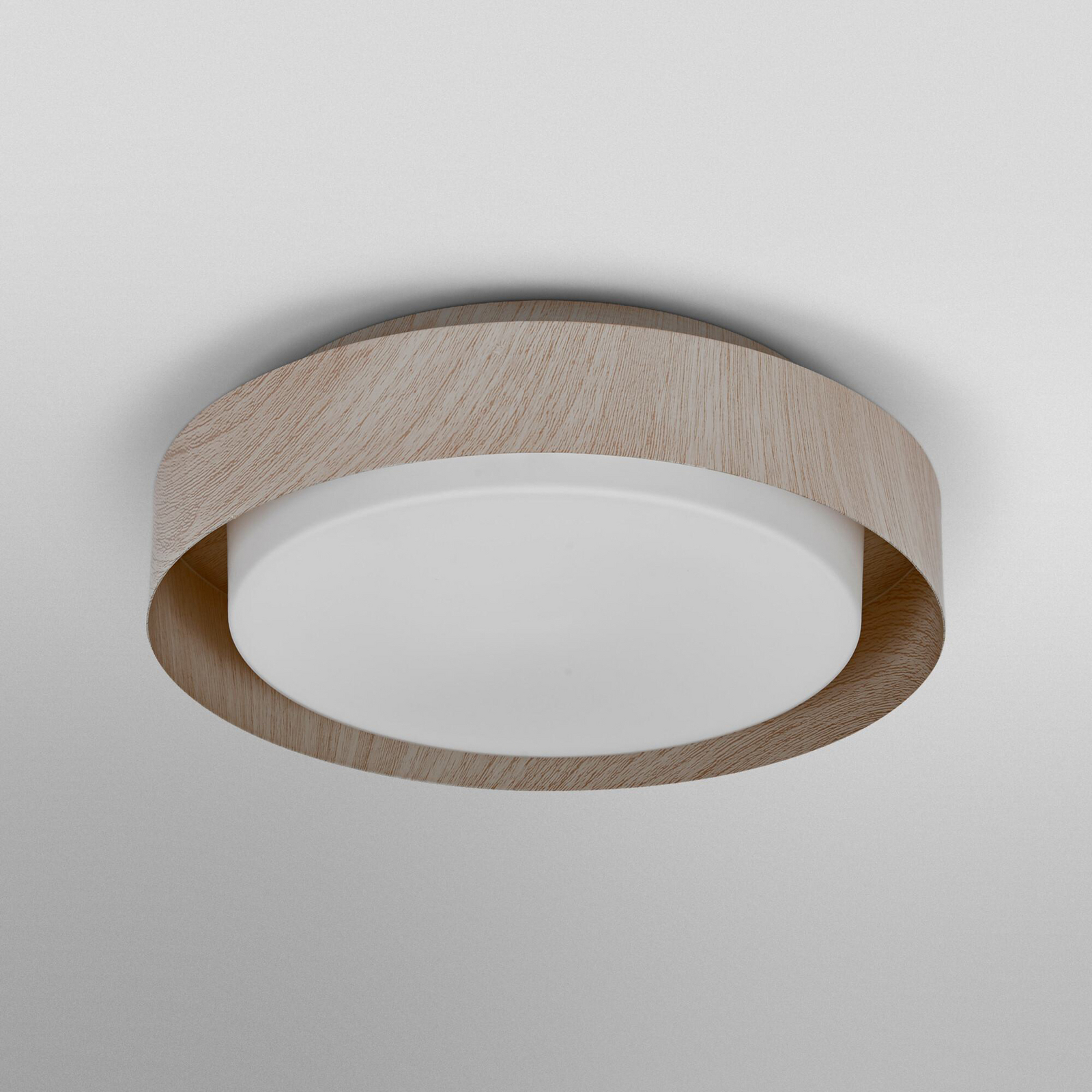 Lampa sufitowa OSRAM ORBIS MADRID, drewno, Ø 29 cm, metal/szkło