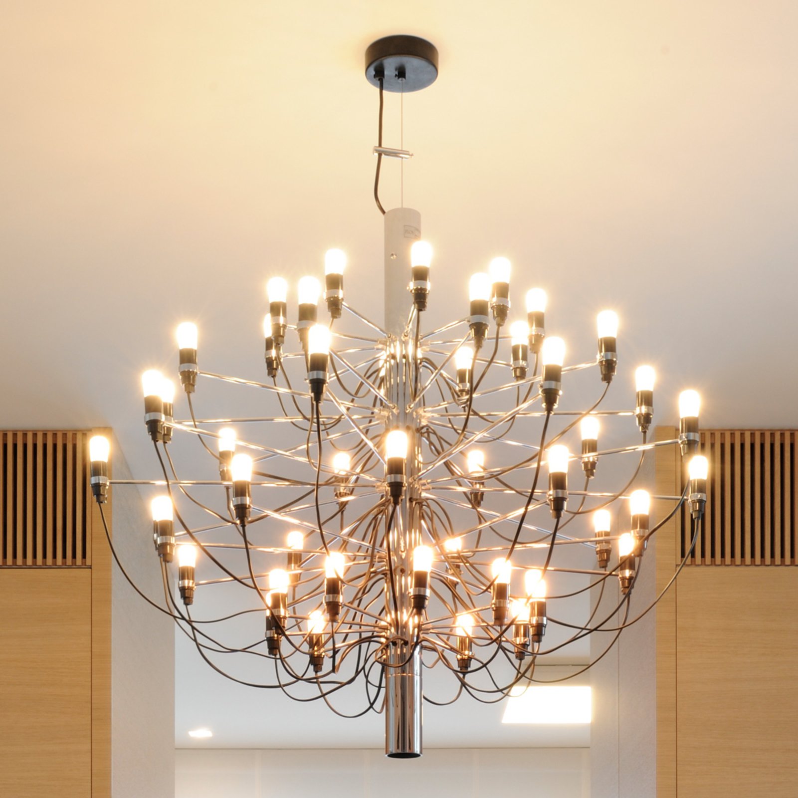 FLOS 2097 - chandelier, 50-bulb, chrome