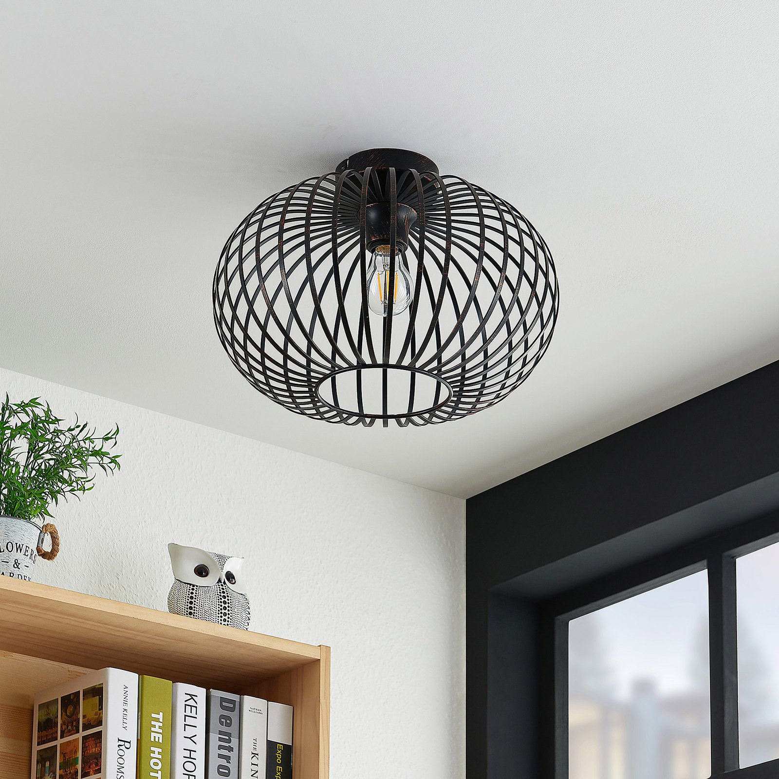 Rosalea Deckenleuchte Black/Copper - Lindby
