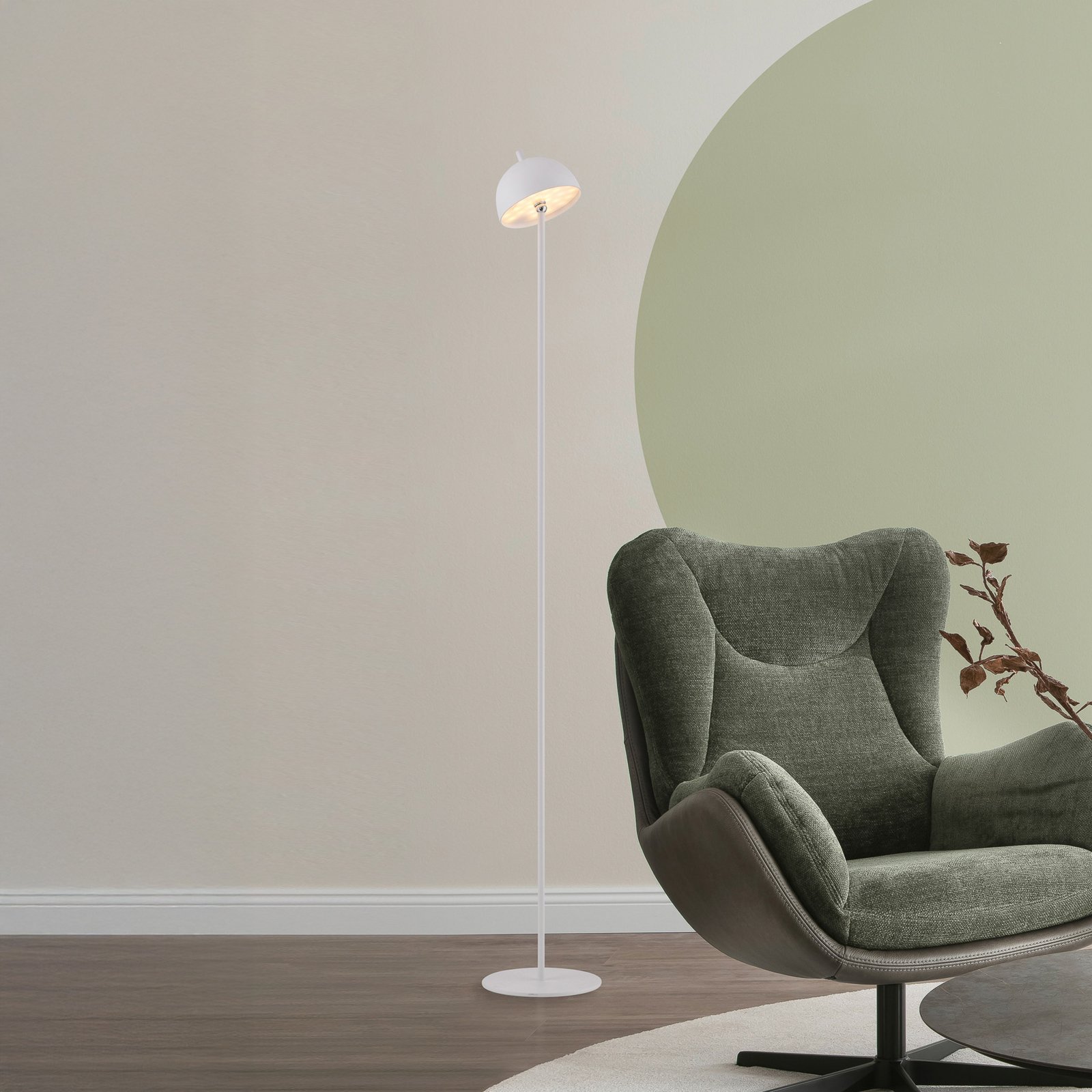 Schöner Wohnen LED-akku-gulvlampe Bellies, hvid, IP54