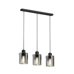 Kourtney 3 Lampada a Sospensione Black/Smoke - Lindby
