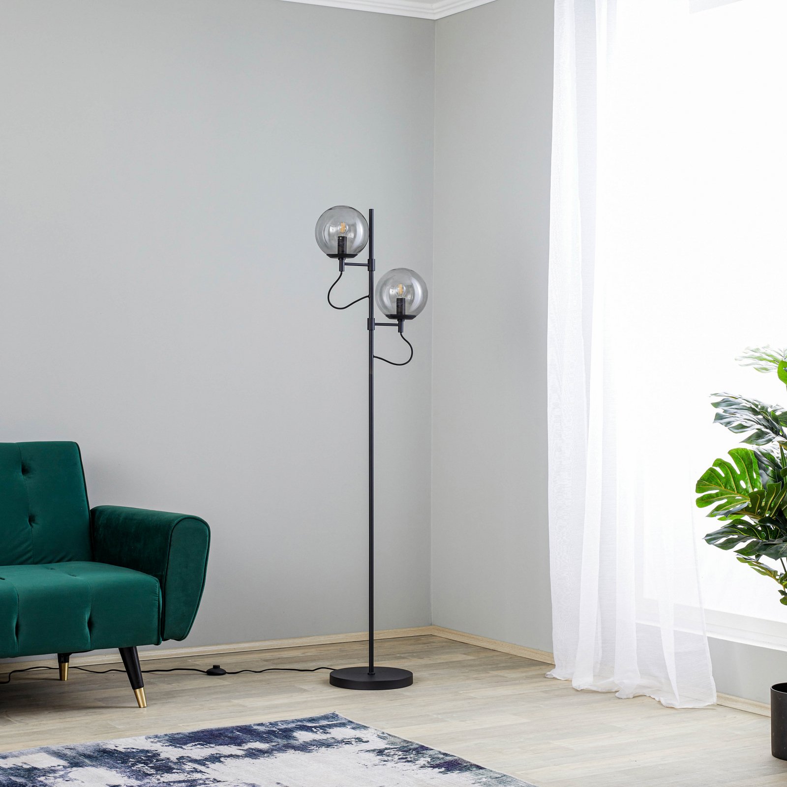 Sotiana 2 Vloerlamp Black - Lucande