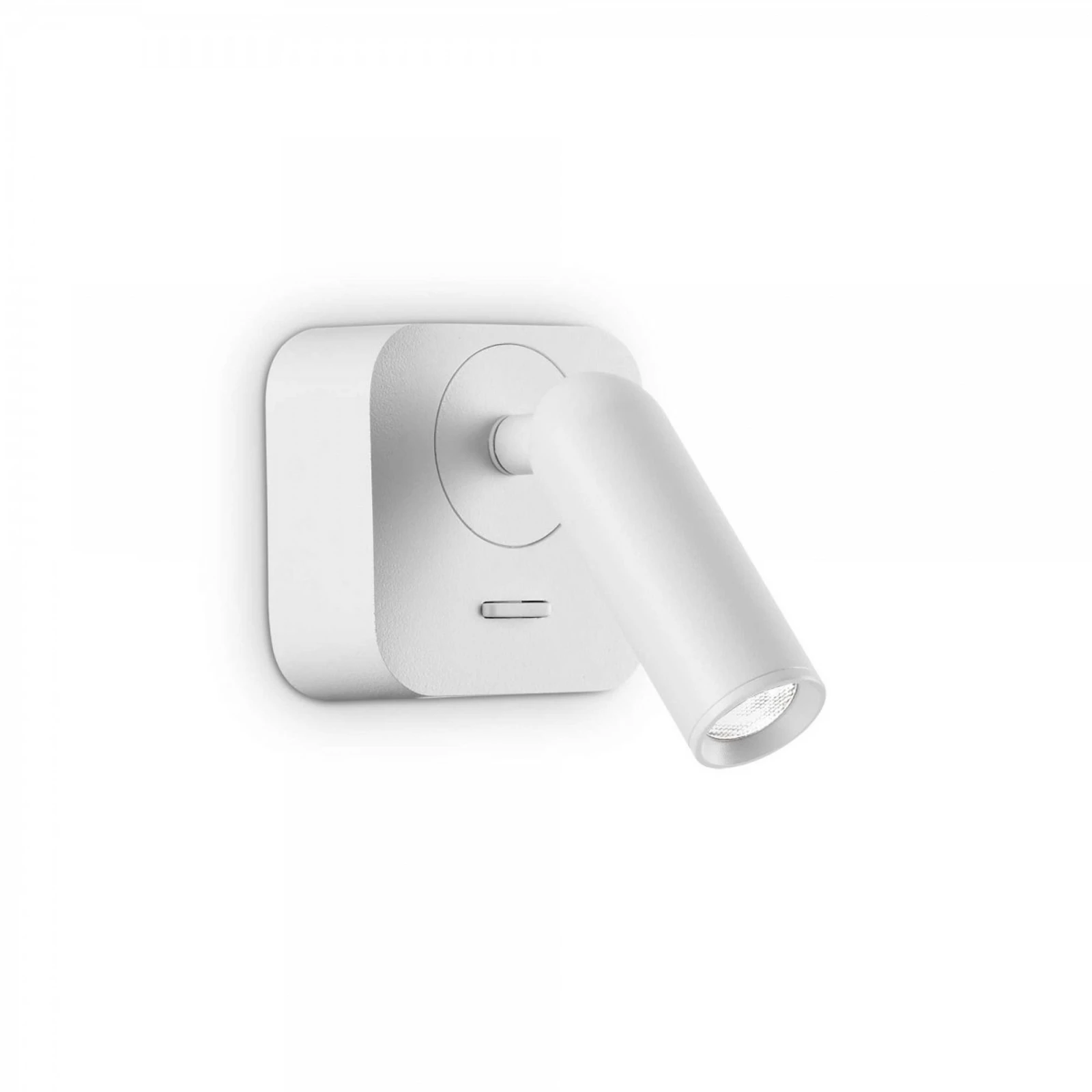 Ideal Lux LED sienas prožektors Bean, balts, platums 7 cm, metāls