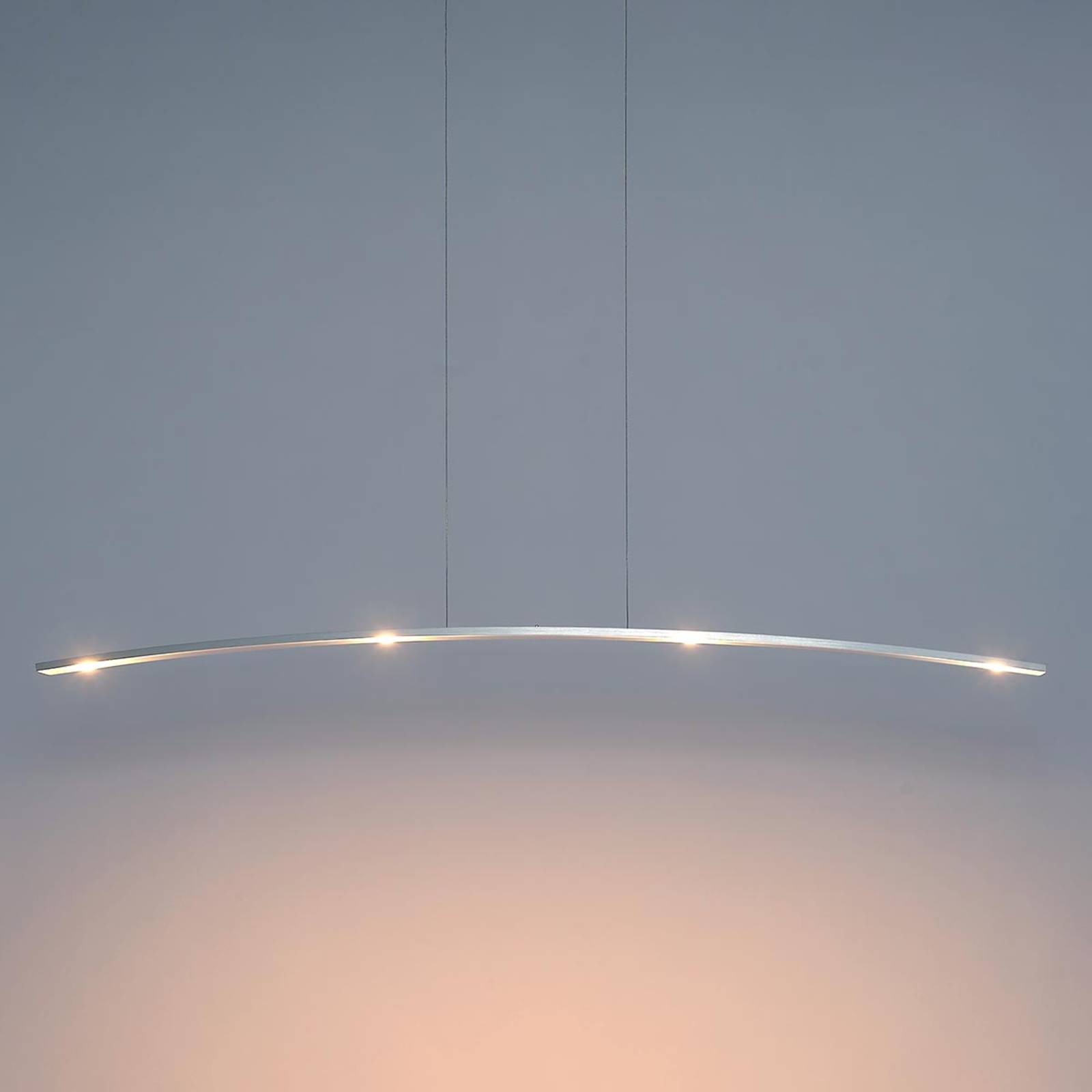 Lijnrecht ontworpen LED hanglamp Cristalli