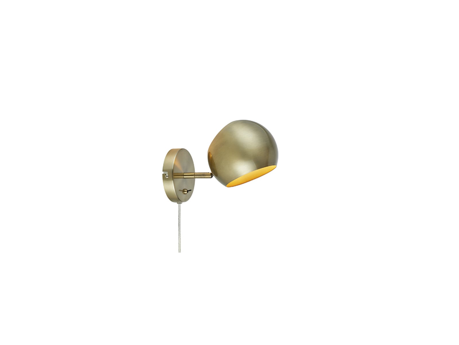 Edgar 1 V&auml;gglampa Antique Brass Marksl&ouml;jd - Vardagsrum - Metall