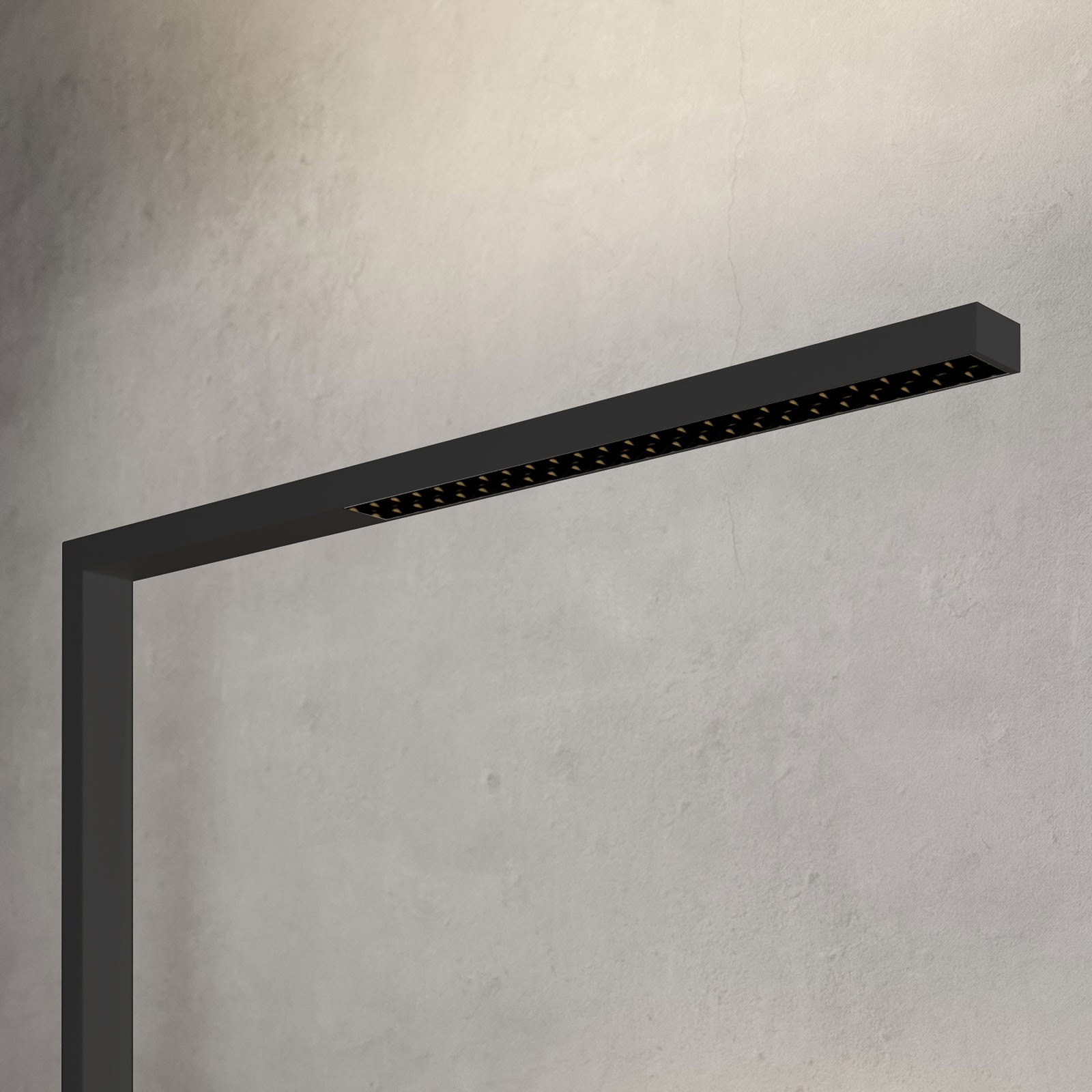 Arcchio Jolinda LED светлина за офис скоба, черна, с възможност за димиране